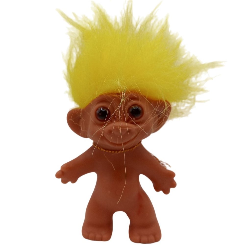 Vintage Troll Doll Uneeda Yellow Hair Collectible AS IS Toy Figurine Figure - Picture 1 of 15